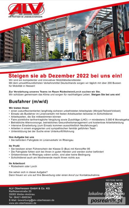 Kierowca Autobusu Niemcy Wiesbaden