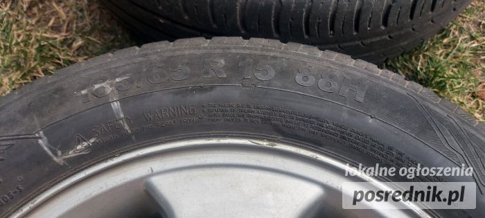 Felgi aluminiowe Opel z oponami (4 szt.) koła 15” 185/65, rozstaw śrub 5x110