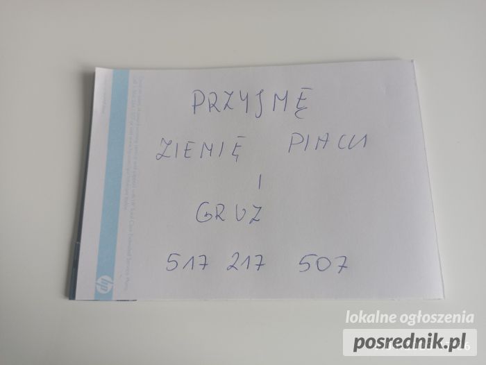 Przyjmę ziemię piach gruz