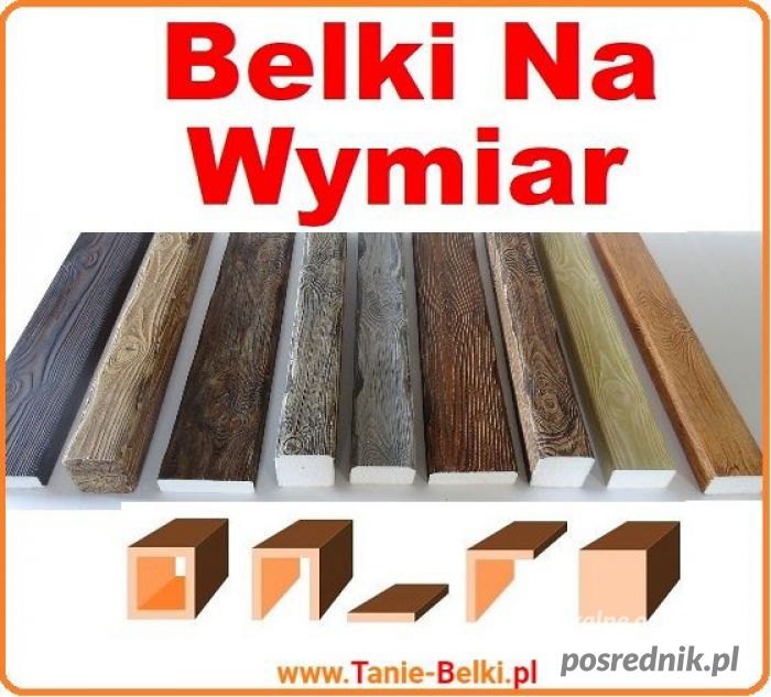 Tanie belki rustykalne na wymiar, imitacja drewna