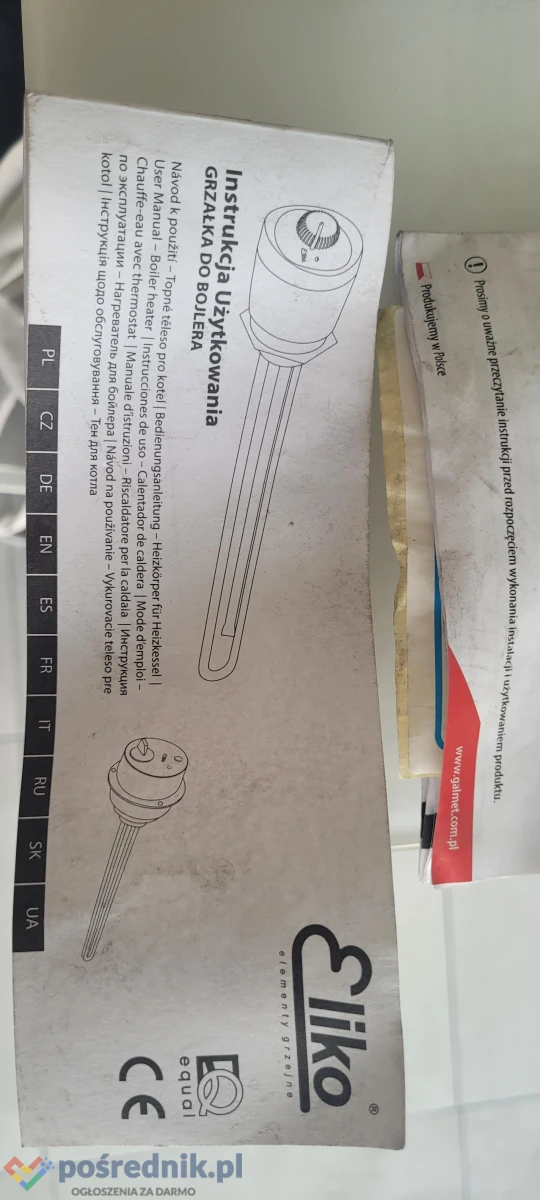 Bojler galmet 140 pojemność z grzałką