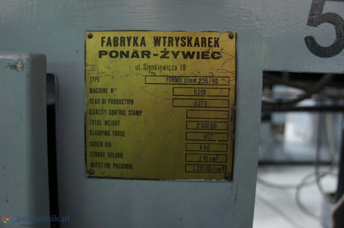 WTRYSKARKA TYP F-235/80