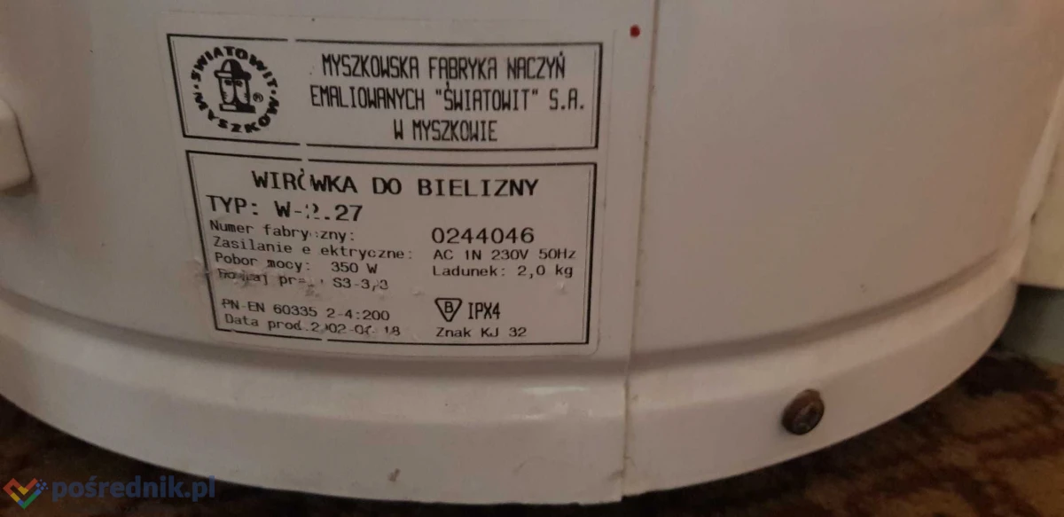 Wirówka do bielizny FRANIA W-2.24 Światowit Myszków