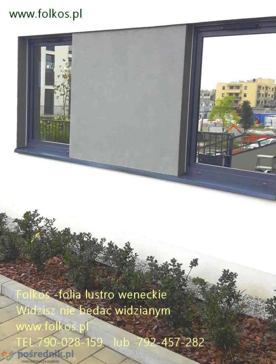 Folia lustro weneckie Warszawa - Widzisz nie będąc widzianym , folia wenecka na okna w mieszkaniu, domu, biurze, sklepie....Oklejamy