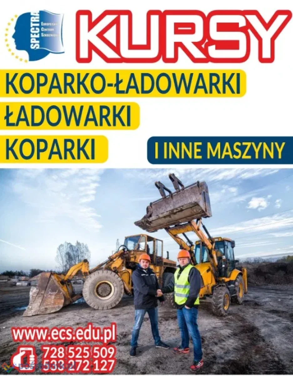 KURS koparka, ładowarka, koparko-ładowarka, spycharka, walec - Częstochowa