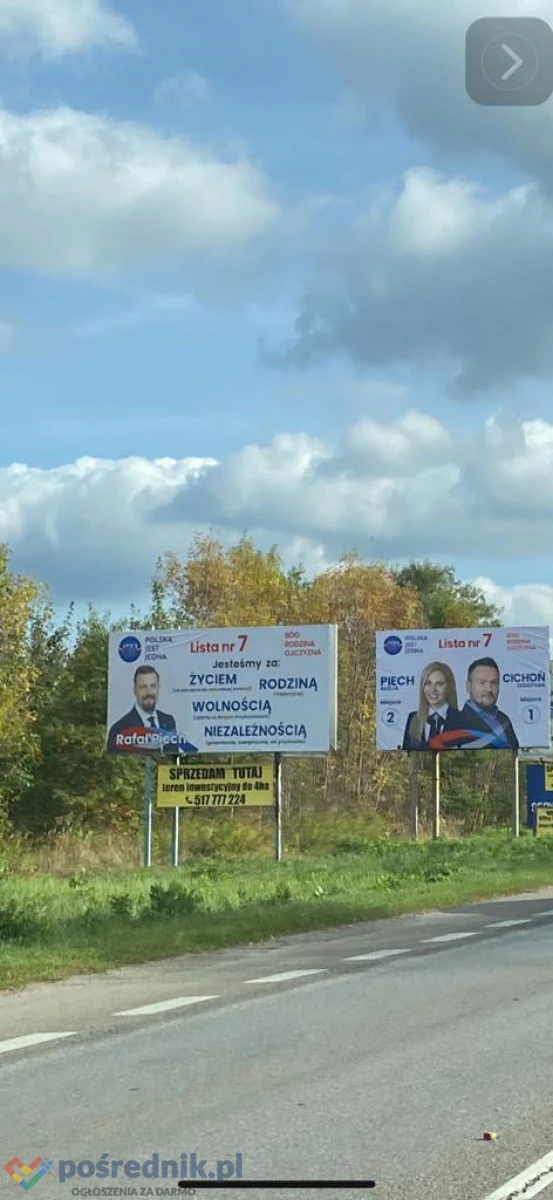 Konstrukcję podświetlaną -miejsce na reklamę 5x 4 m , 6x4m , 6x3m Częstochowa Rocha 328-330