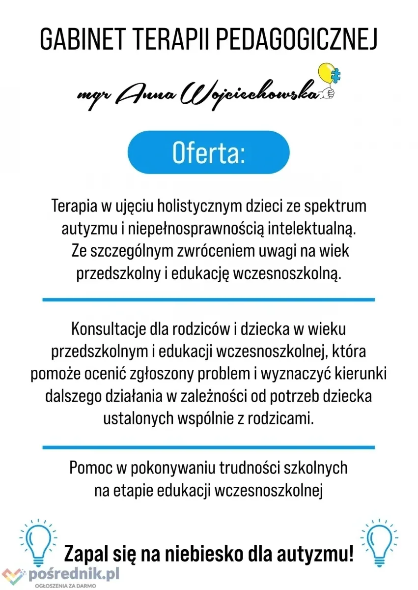 GABINET TERAPII PEDAGOGICZNEJ
