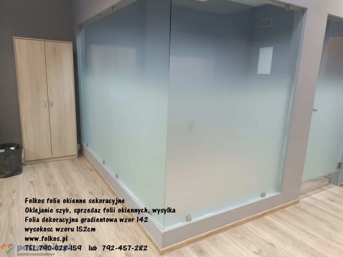 Folkos folie gradientowe Warszawa - Gotowe wzory folii gradientowych -Folie z usługą oklejania- sprzedaż folii okiennych Warszawa wysyłka cała Polska