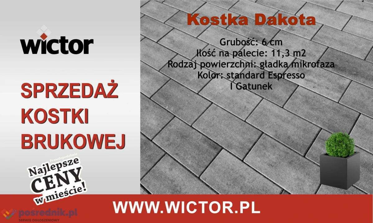 Kostka brukowa Dakota Espresso KOST-BET - sprzedaż kostki brukowej