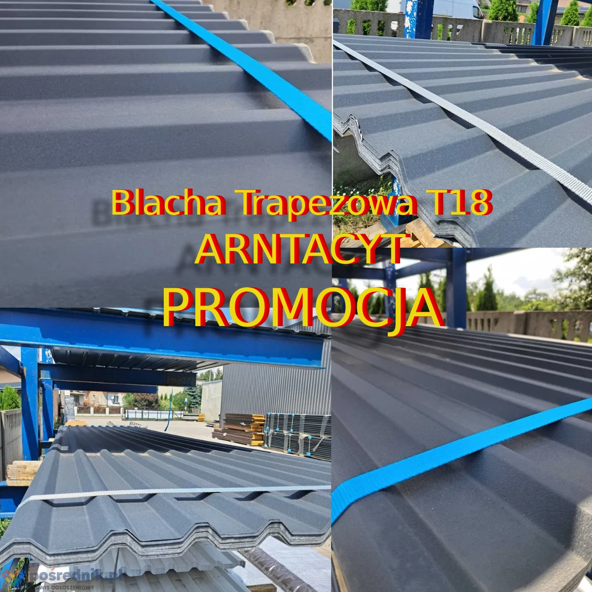 Blacha falista trapezowa Ral7016 Grafit Antracyt T-18 HIT promocja!!