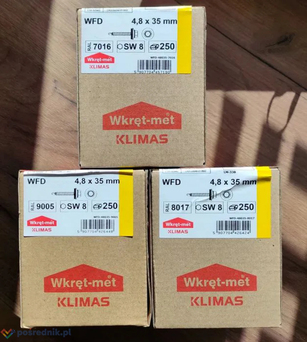 Farmery Wkręty Do Blachy Blachowkręty Opk. 250 Szt. 4,8X35 Mm