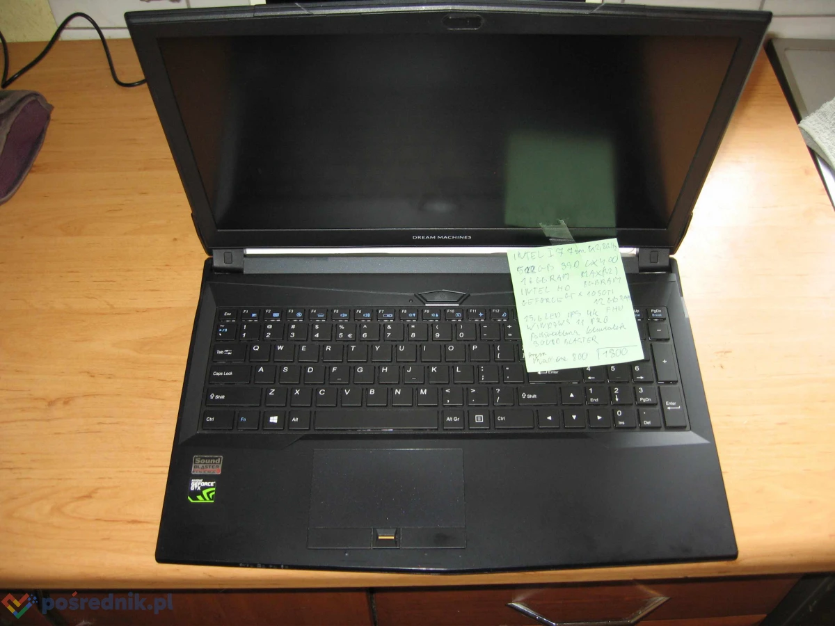 nowy mocny laptop do grania gamingowy 4k geforce i7 8x2,8 nowy gwaranc