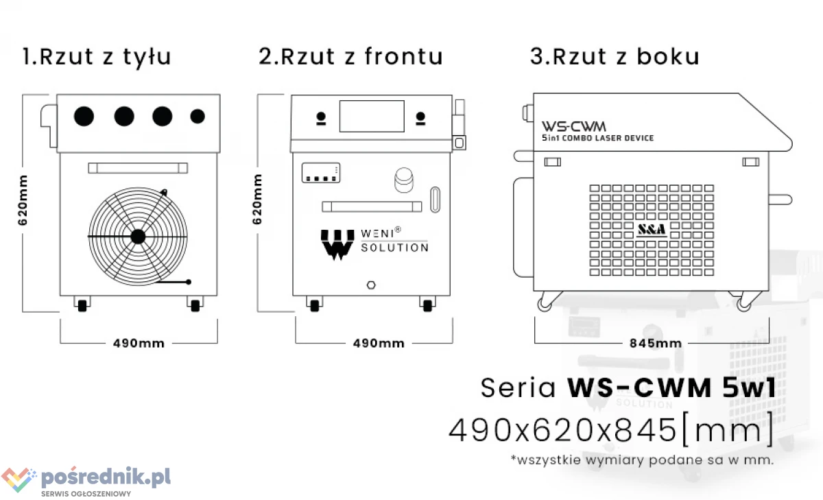 Spawarka Laserowa 2000w Fiber 5w1 czyszczący palnik zgrzewarka