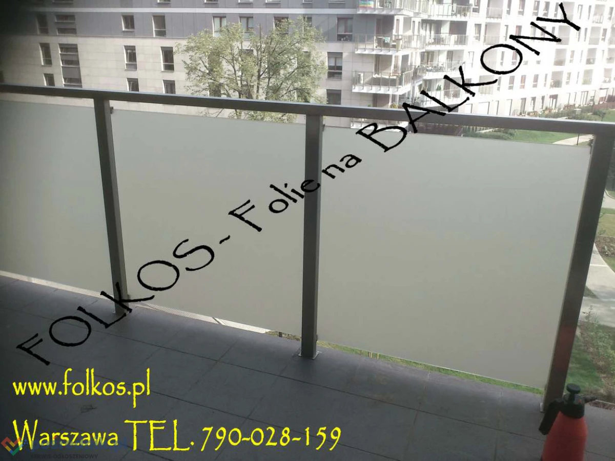 Usługa oklejania balkonów Warszawa Białołęka- folie na balkon Odkryta, Mehoffera, Światowida, Płużnicka, Modlińska, Jagiellońska...Oklejamy balkony