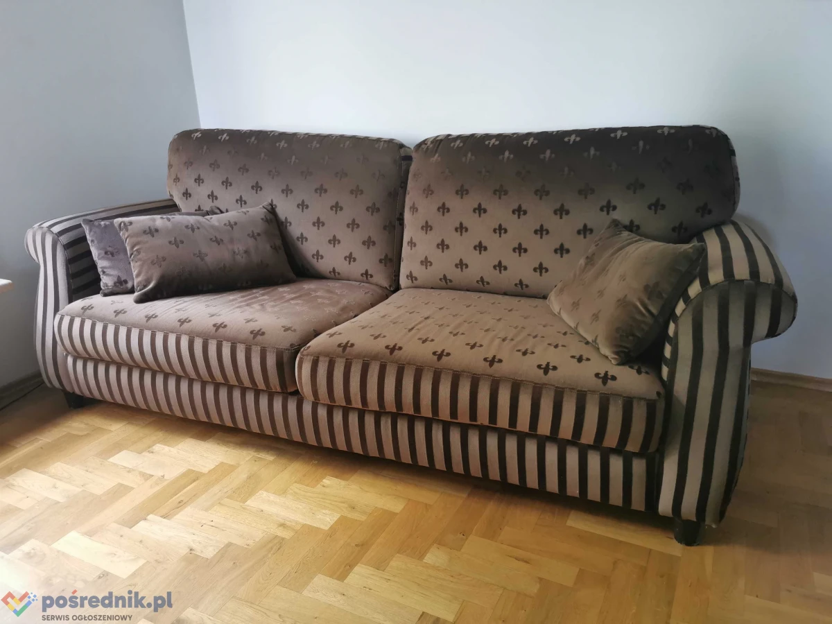 Komplet wypoczynkowy do salonu, sofa z dwoma fotelami. Okazja