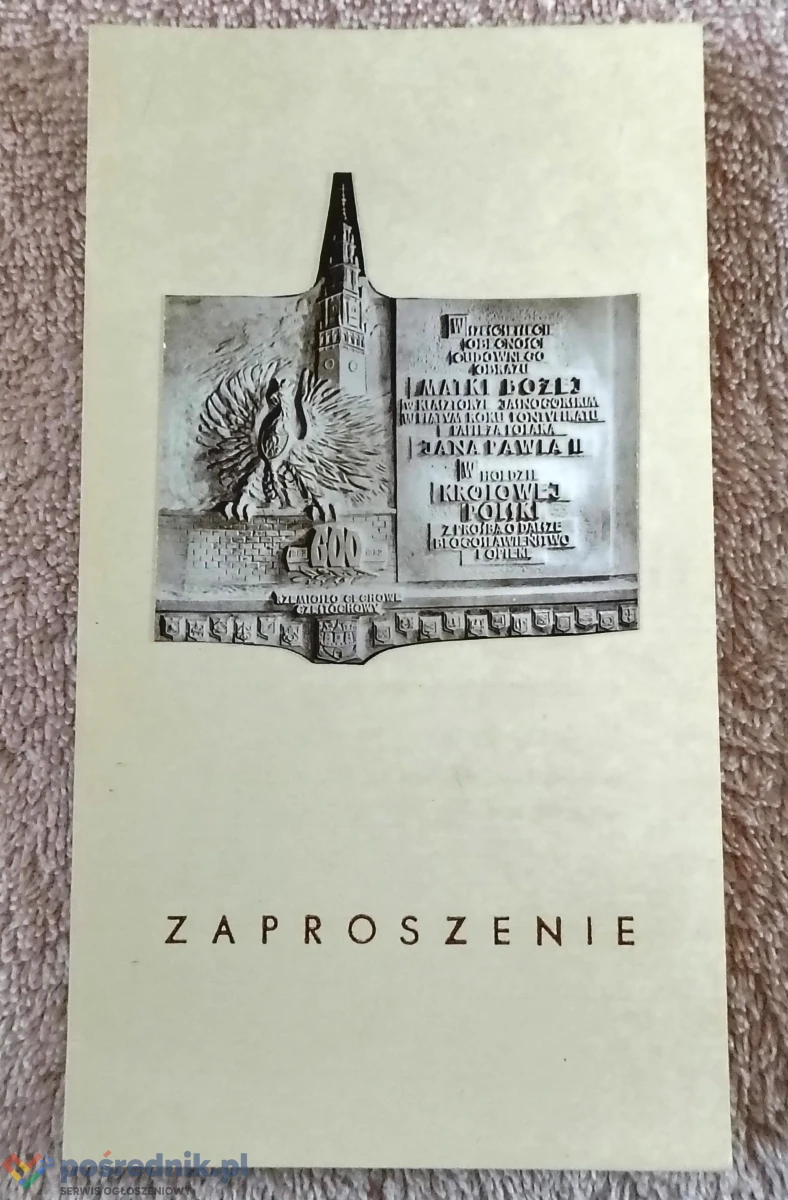 Tablica Wotywna Jasna Góra 600 Lecie Obecności Obrazu Replika rok 1983 UNIKAT