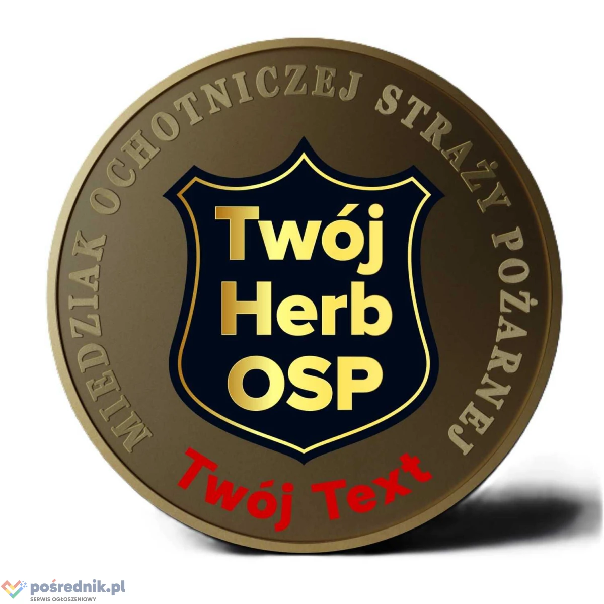 Moneta z Herbem OSP na zamówienie - nowa seria numizmatów - 8 SZTUK !!
