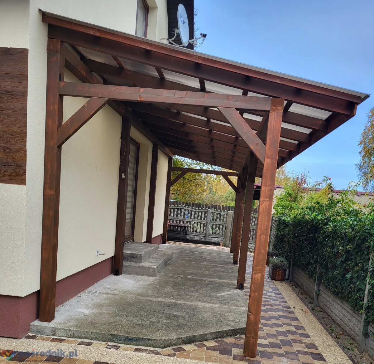 Wiata na samochód garażowa drewniana carport. KAŻDY wymiar. Prosto od producenta, bez pośredników