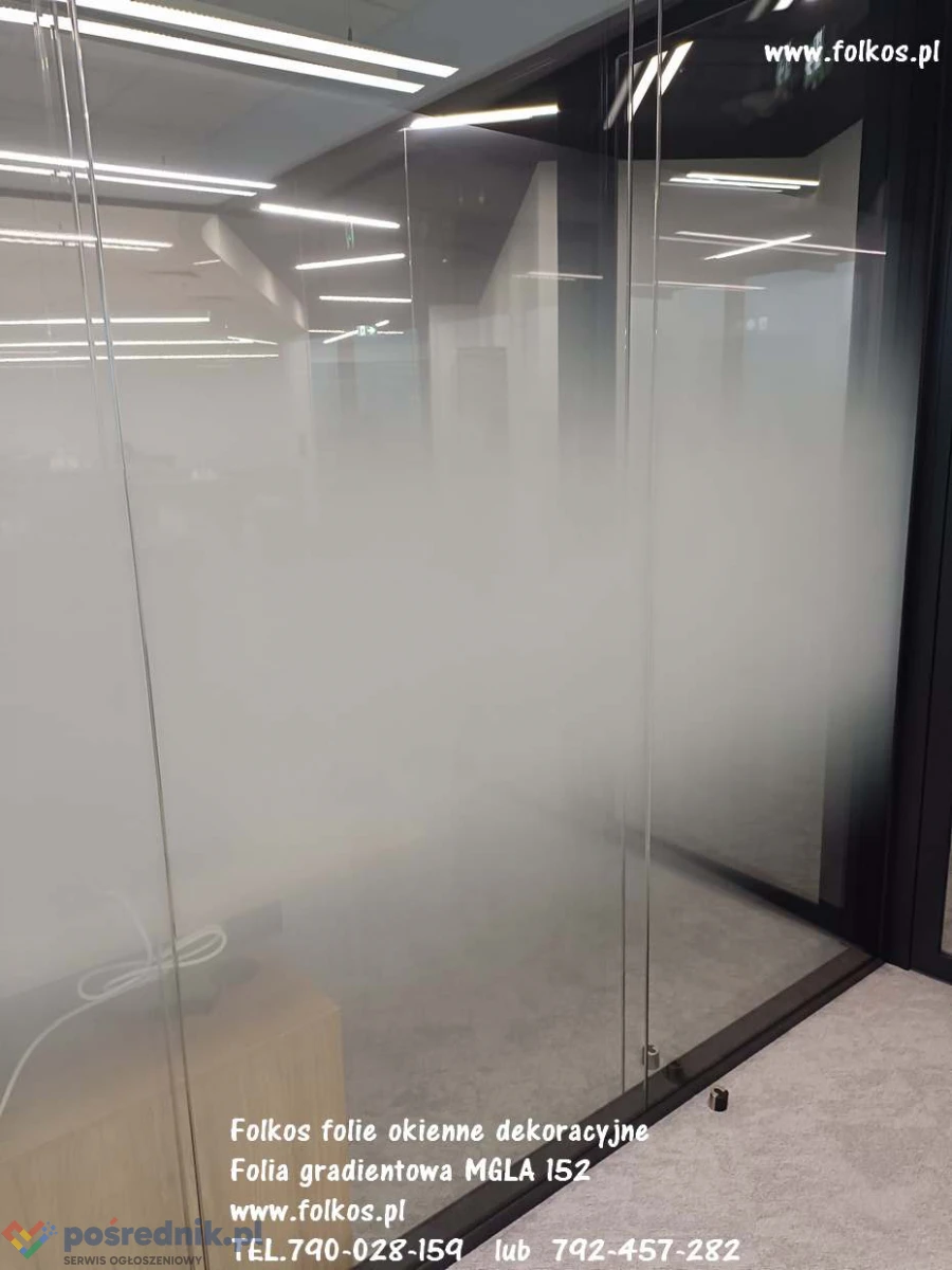 Folie gradientowe Warszawa - folie dekoracyjne wzory gradientowe -folie do oklejania szyb Warszawa - folie z usługą oklejania szyb MGŁA Warszawa