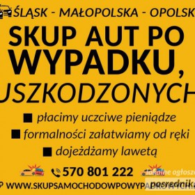 Auto powypadkowe kupię Transport lawetą Śląsk/Małopolska/Opolszczyzna