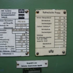 PRASA HYDRAULICZNA TYP PY10S1