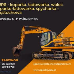 KURS koparka, ładowarka, koparko-ładowarka, spycharka, walec - Częstochowa