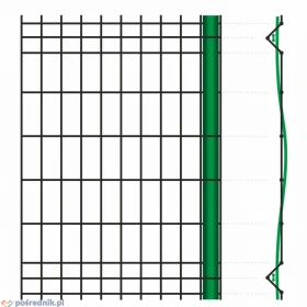 Listwy pionowe do ogrodzeń 3D 123X250 jasny brąz