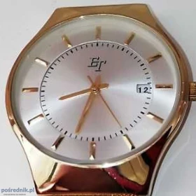 Luksusowy ! Reprezentacyjny ! Zegarek męski złoty ET- 40 mm