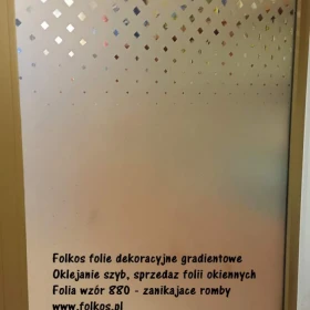 Folie dekoracyjne wzory GRADIENTOWE Białystok - sprzedaż folii, oklejanie szyb -folia wzór mgła, wzór 880, wzór 560,wzór 234....Folkos folie PODLASIE