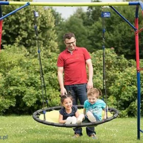 huśtawka GNIAZDO bocianie STELAŻ + siedzisko pełne 120cm 120kg Hudora