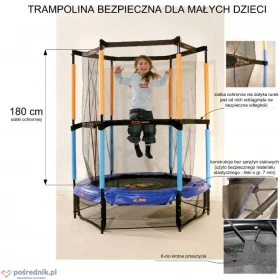 Trampolina HUDORA 140 cm dla dzieci bezpieczna różowa