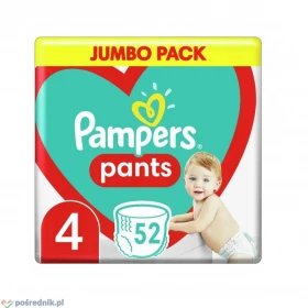 PAMPERS Pieluchomajtki Pants 4 Maxi 52 szt