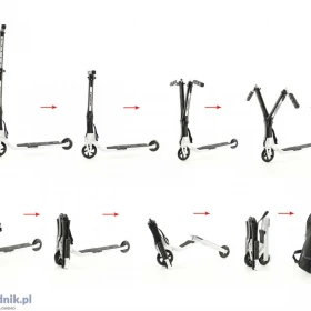 Podwójnie składana hulajnoga HUDORA TOUR max 100kg plecak DEMO