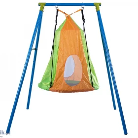 Huśtawka dziecięca typu gniazdo Sandora XKT010GG pojedyncza + namiot