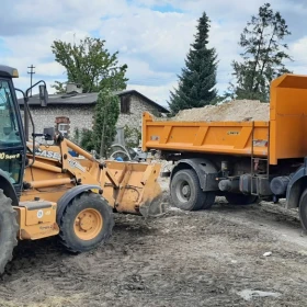 Usługi koparko ładowarką, wywrotką 4x4, Częstochowa,Okolice