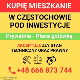 Kupię mieszkanie pod inwestycję decyzja w 24h płacę gotówką