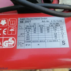 Nieużywana Spawarka Transformatorowa Kabit SE 200 T