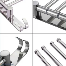 Nowy wieszak Łazienkowy/Kuchenny Wielofunkcyjny drążek stal nierdzewna