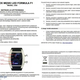 Absolutny hit - zegarek binarny LED "Formuła F1 "