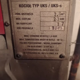 Piec na węgiel drewno ,kocioł 4 klasa 23 kw ,2017 r Konstal