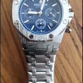 Luksusowy ! "Audemars Piguet"  z Bransoletą Srebrny 3D ! Uniseks ! 