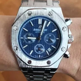 Luksusowy ! "Audemars Piguet"  z Bransoletą Srebrny 3D ! Uniseks ! 