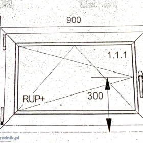 Okno 90 x 60cm PCV