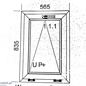 Okna 56,5 x 83,5 cm PCV