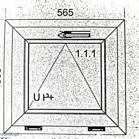 Okna 56,5 x 53,5 PCV 