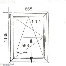 Okna 86,5 x 113,5 Pcv