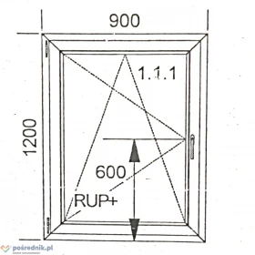 Okna 90 x 120 PCV 