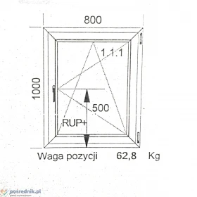 Okna 80 x 100 PCV