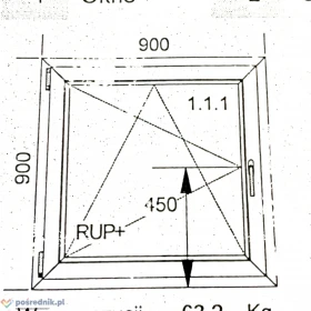 Okna 90x90 PCV 