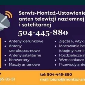 Serwis Anten Telewizji Naziemnej i Satelitarnej - Montaż, ustawienie usunięcie usterki